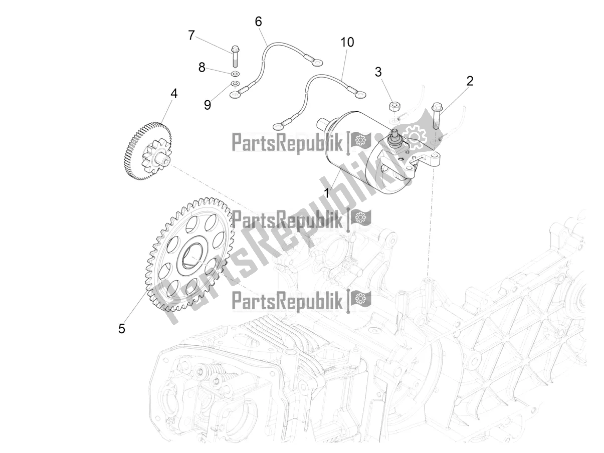 Toutes les pièces pour le Stater - Démarreur électrique du Vespa Primavera 125 4T 3V IE ABS E4 2020