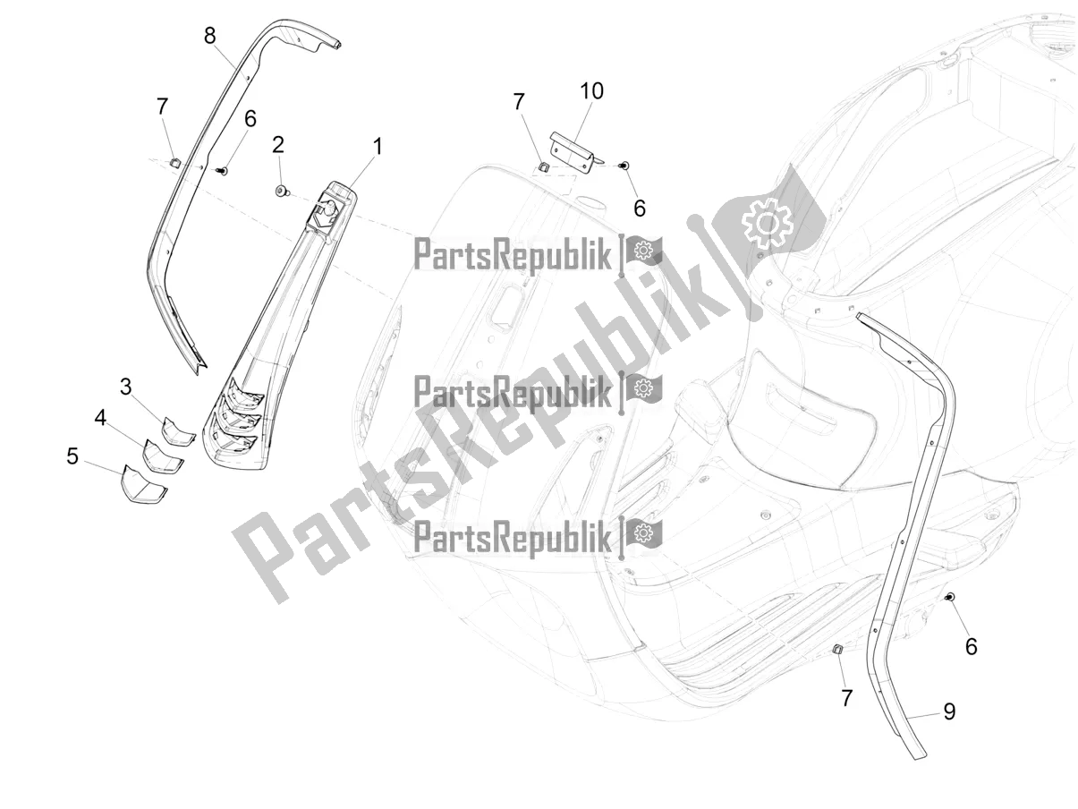 Wszystkie części do Os? Ona Przednia Vespa Primavera 125 4T 3V IE ABS E5 2020