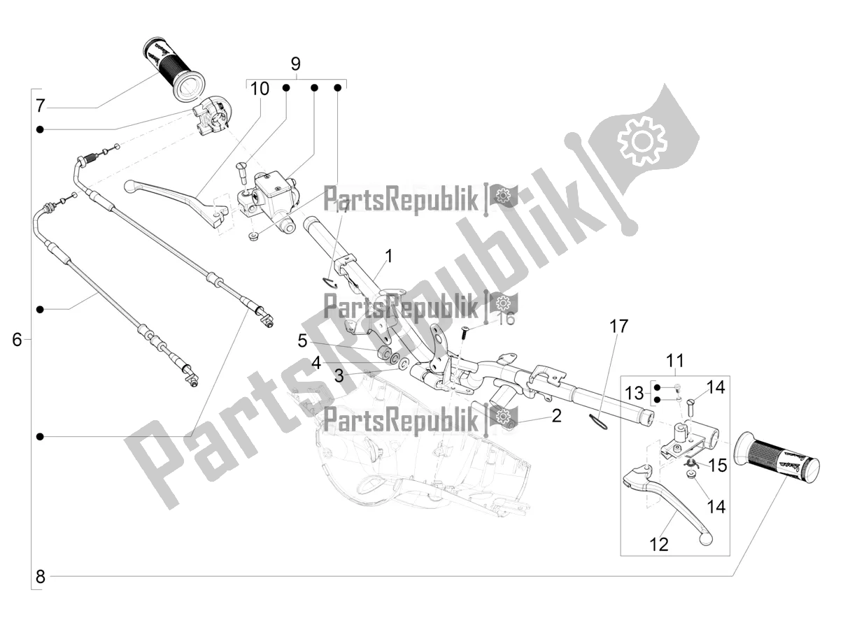 Todas las partes para Manillar - Master Cil. De Vespa Primavera 125 4T 3V IE ABS E5 2020