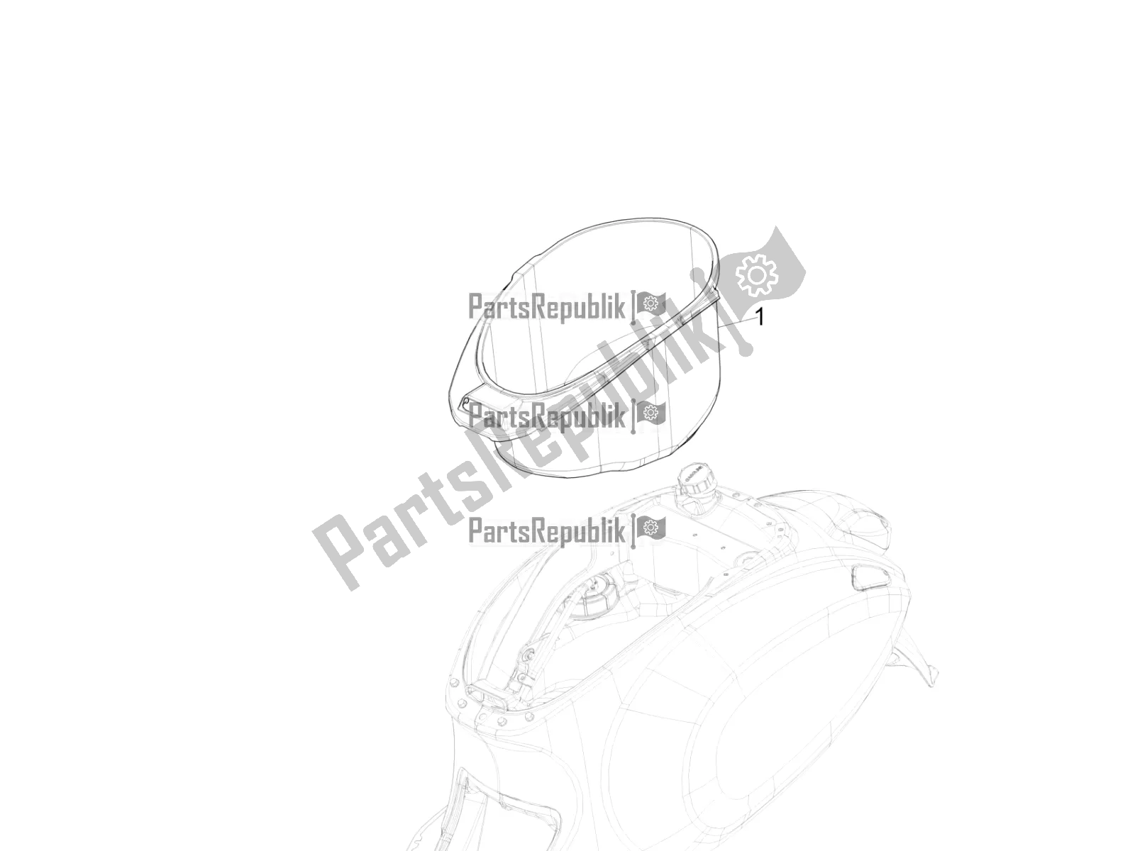 All parts for the Helmet Huosing - Undersaddle of the Vespa Primavera 125 4T 3V IE ABS E5 2020