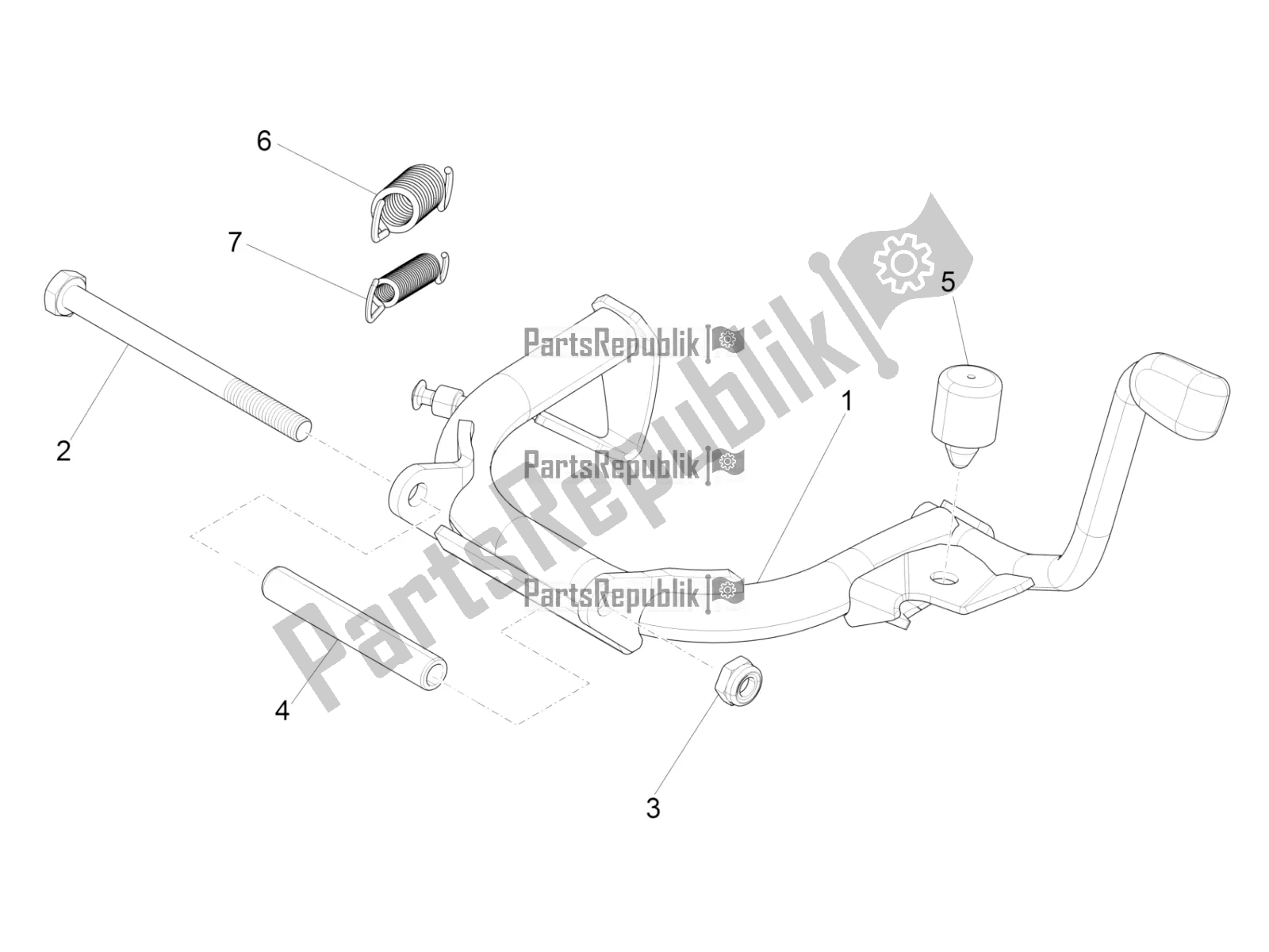 Todas las partes para Soporte / S de Vespa Primavera 125 4T 3V IE ABS E5 2021