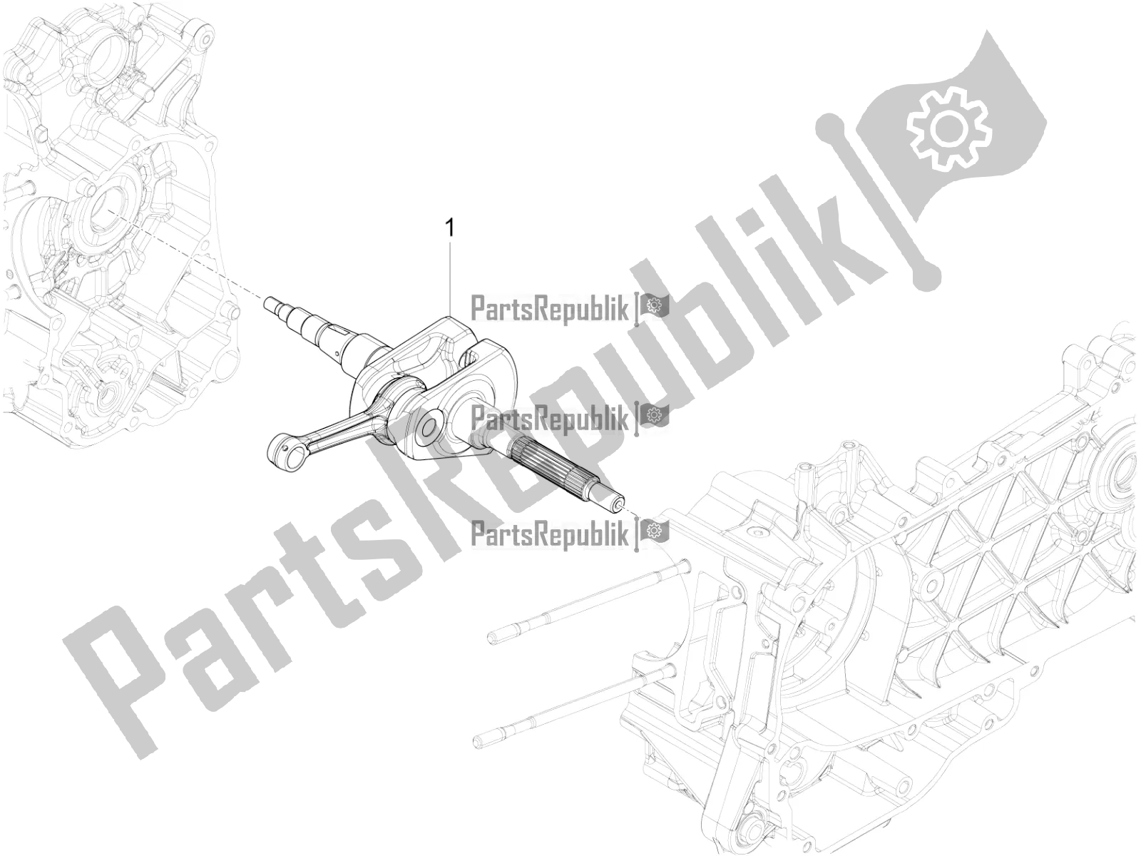 All parts for the Crankshaft of the Vespa Primavera 125 4T 3V IE ABS E5 2022