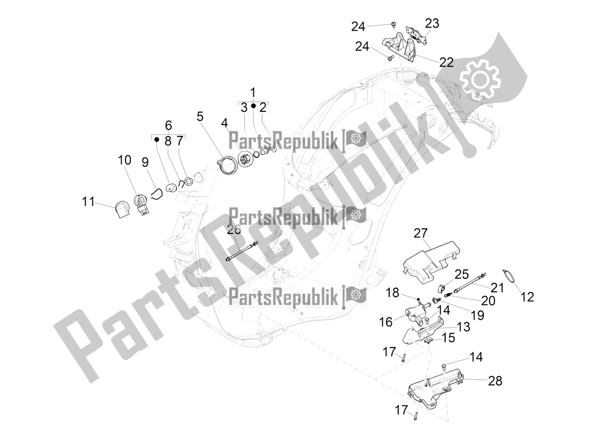 Toutes les pièces pour le Serrures du Vespa Primavera 125 4T 3V Iget Apac 2016