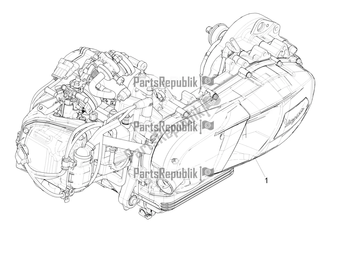 Wszystkie części do Silnik, Monta? Vespa Primavera 125 4T 3V Iget Apac 2018