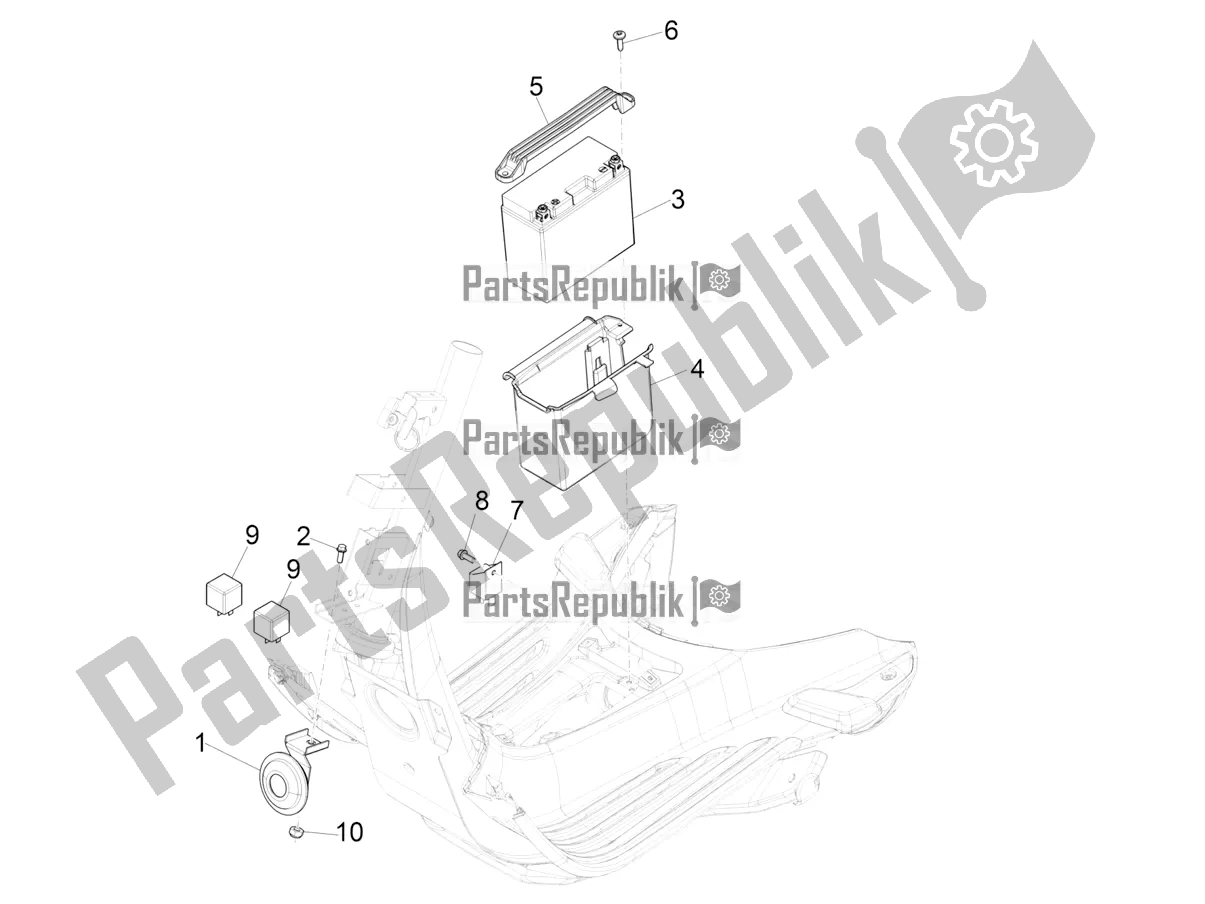 Toutes les pièces pour le Télécommandes - Batterie - Klaxon du Vespa Primavera 125 4T 3V Iget Apac 2020