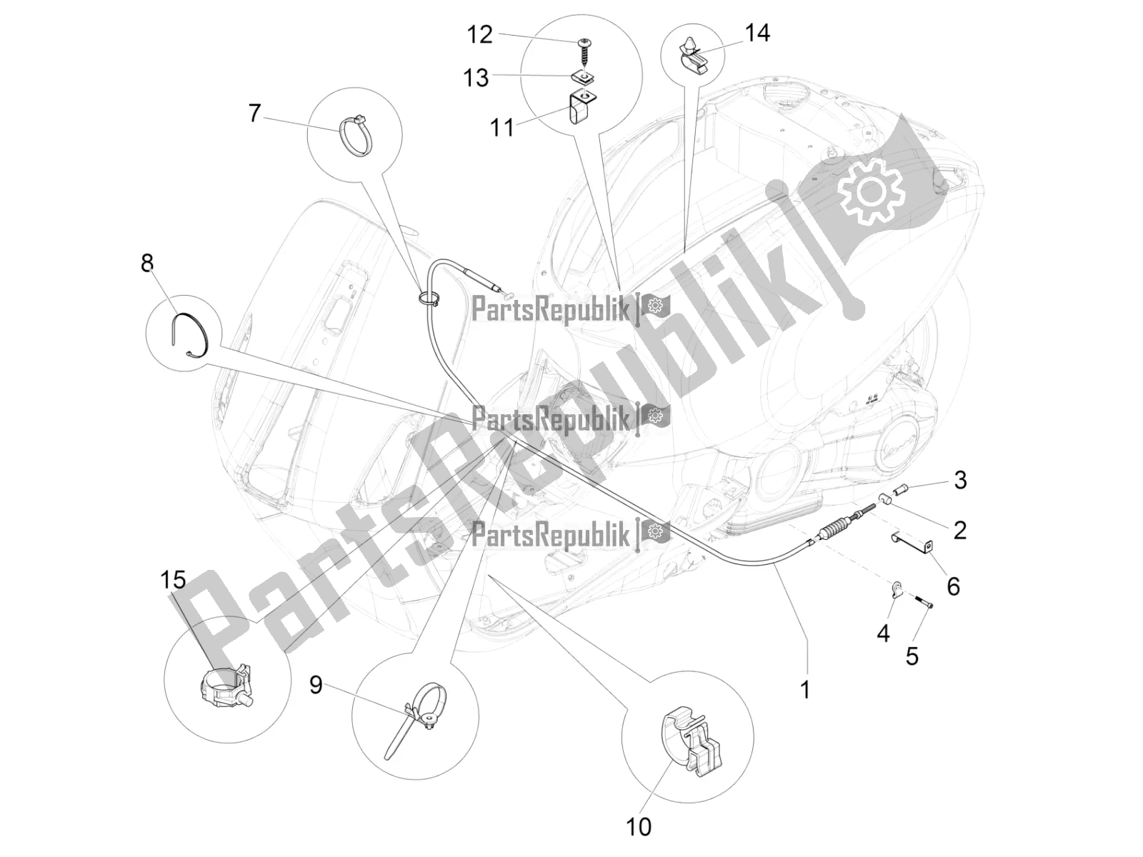 All parts for the Transmissions of the Vespa Primavera 125 4T 3V Iget Apac 2020
