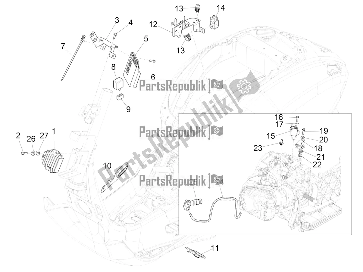 Toutes les pièces pour le Régulateurs De Tension - Unités De Commande électronique (ecu) - H. T. Bobine du Vespa Primavera 125 4T 3V Iget Apac 2022