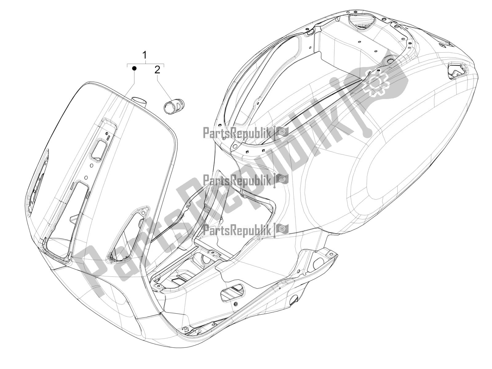 Toutes les pièces pour le Cadre / Carrosserie du Vespa Primavera 125 Iget 2016