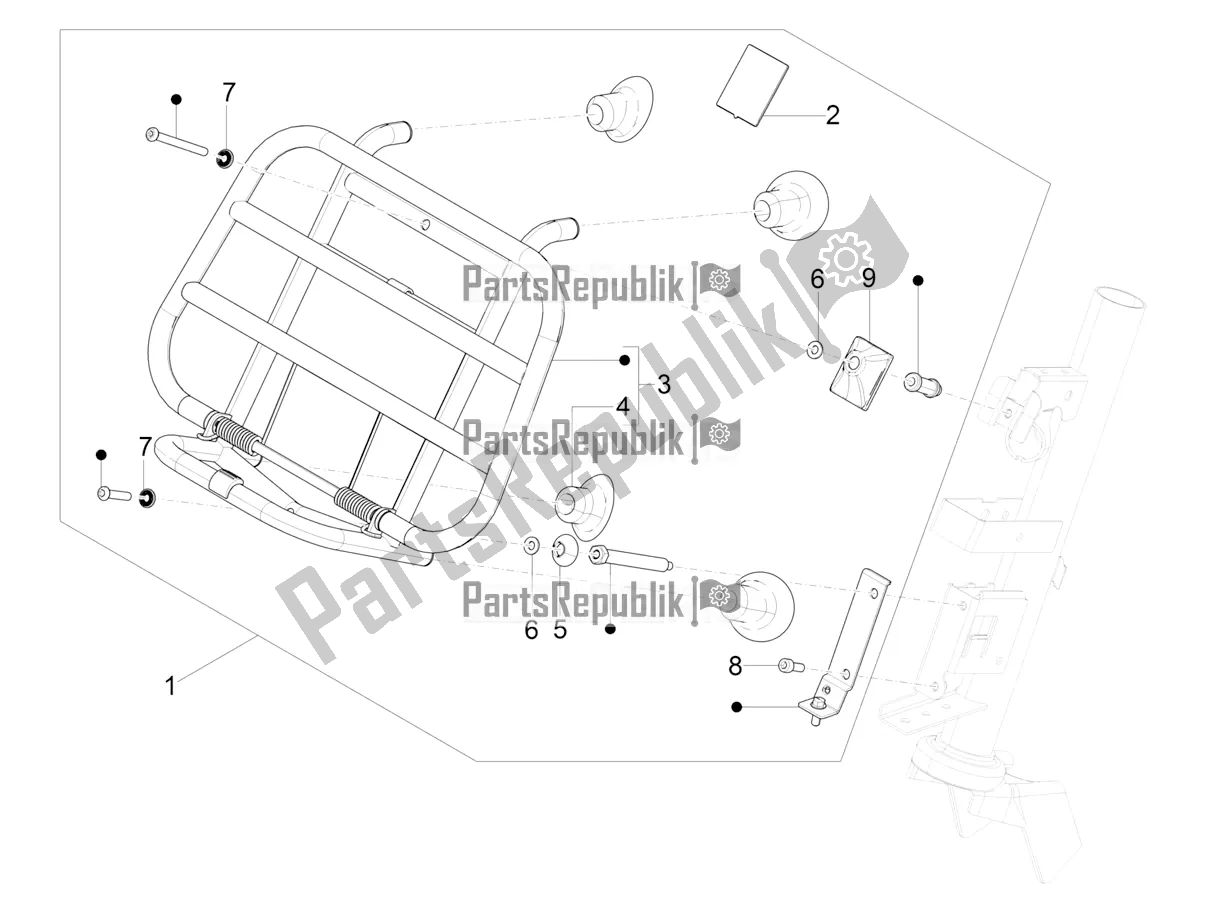 Todas las partes para Portaequipajes Delantero de Vespa Primavera 125 Iget 2018