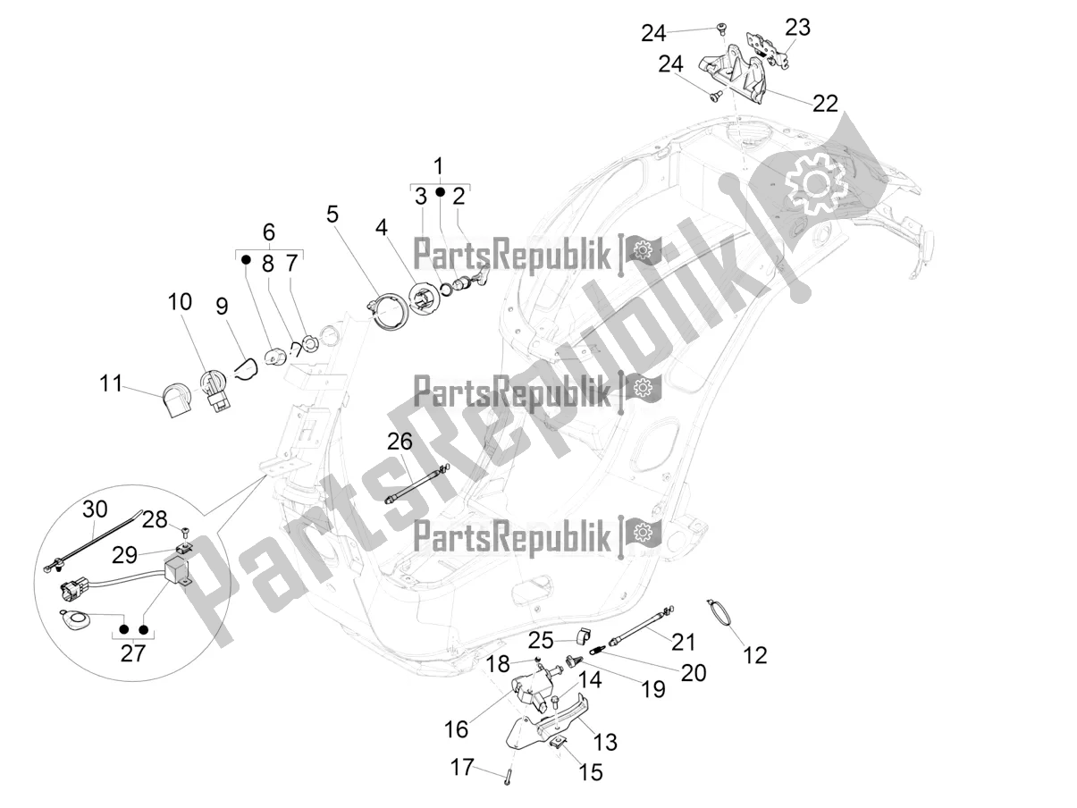 Todas las partes para Cerraduras de Vespa Primavera 125 Iget 2018