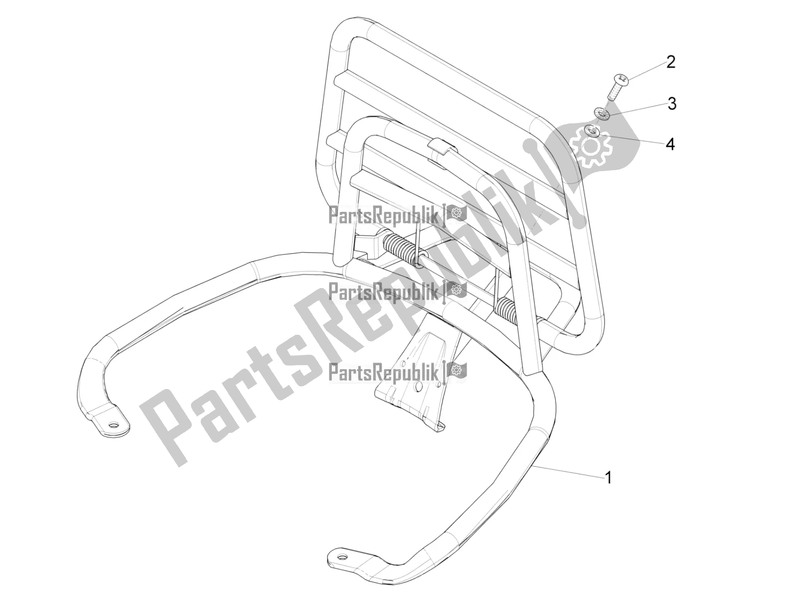 Todas las partes para Portaequipajes Trasero de Vespa Primavera 125 Iget 2018