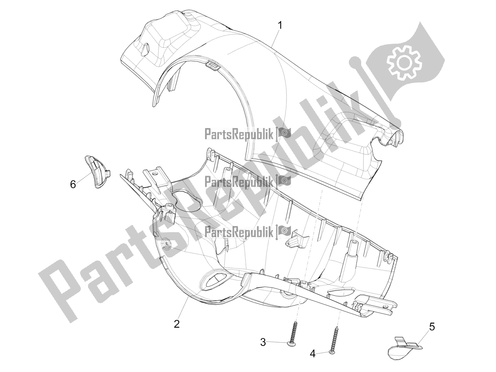 Toutes les pièces pour le Couvertures De Guidon du Vespa Primavera 150 Iget 2016