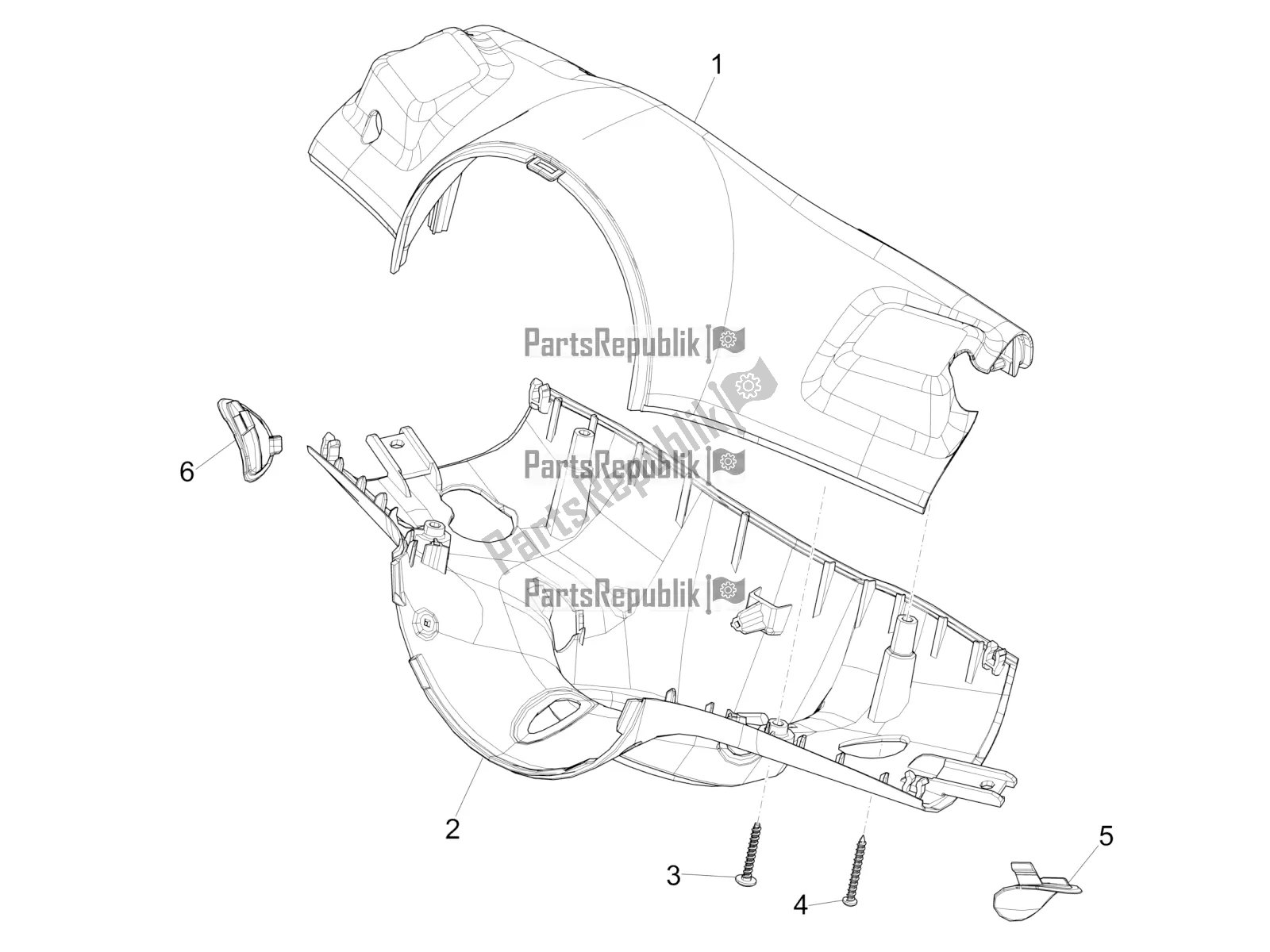 Toutes les pièces pour le Couvertures De Guidon du Vespa Primavera 150 Iget 2017