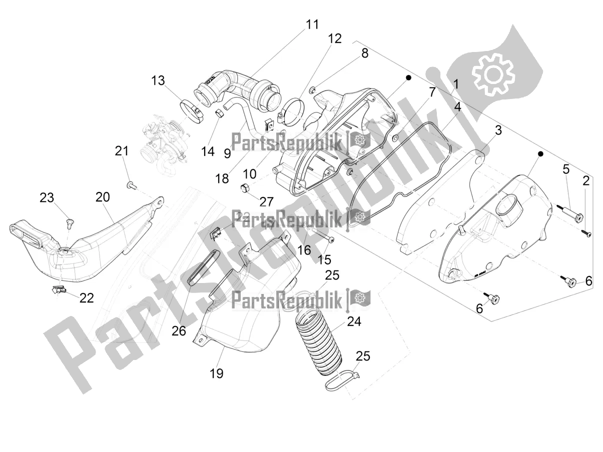 Todas las partes para Filtro De Aire de Vespa Primavera 150 Iget ABS E4 2020