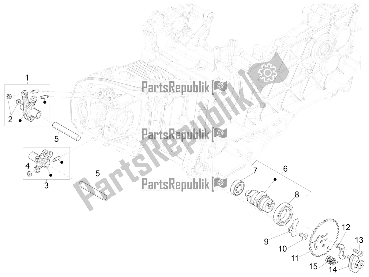 Tutte le parti per il Unità Di Supporto Leve A Dondolo del Vespa Primavera 150 Iget ABS E4 2020