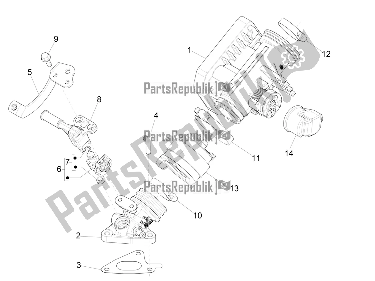 Toutes les pièces pour le Throttle Body - Injector - Induction Joint du Vespa Primavera 150 Iget ABS E5 2020