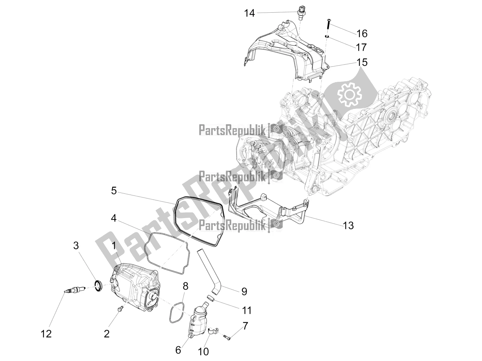 Wszystkie części do Cylinder Vespa Primavera 150 Iget ABS E5 2021