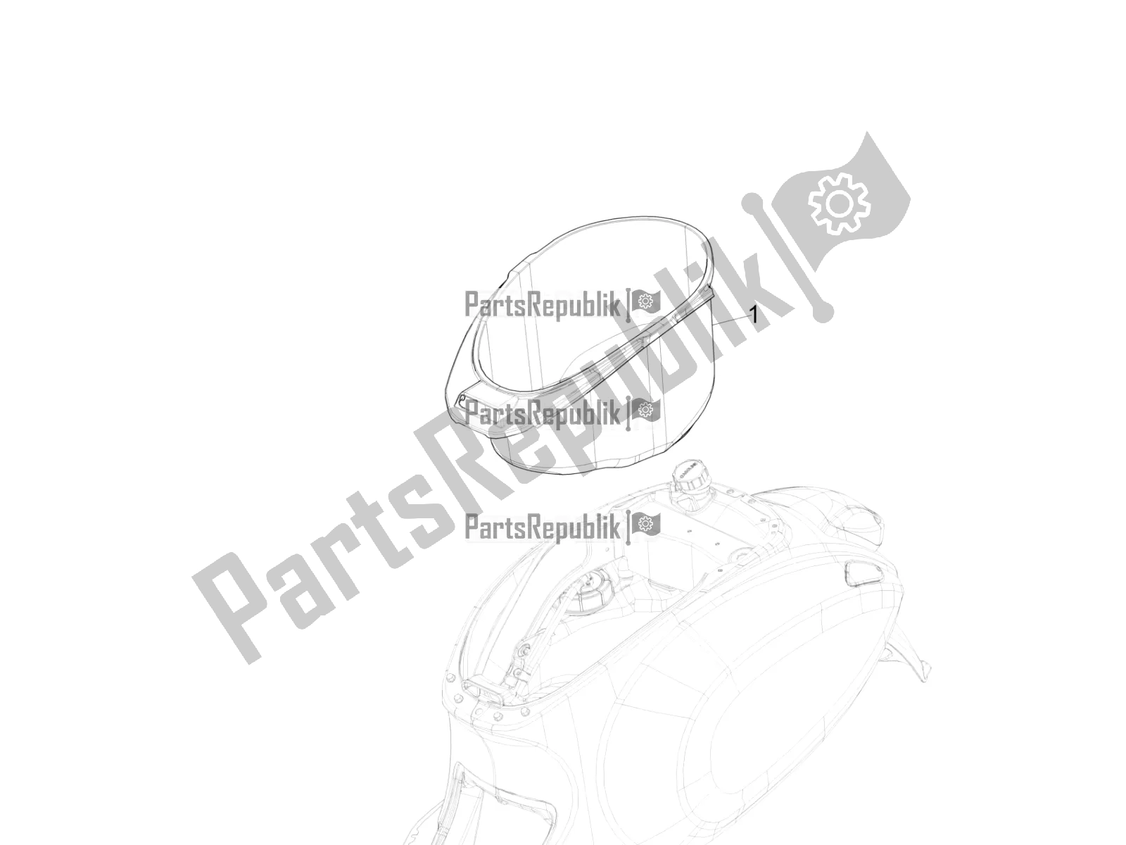 All parts for the Helmet Huosing - Undersaddle of the Vespa Primavera 150 Iget ABS E5 2021