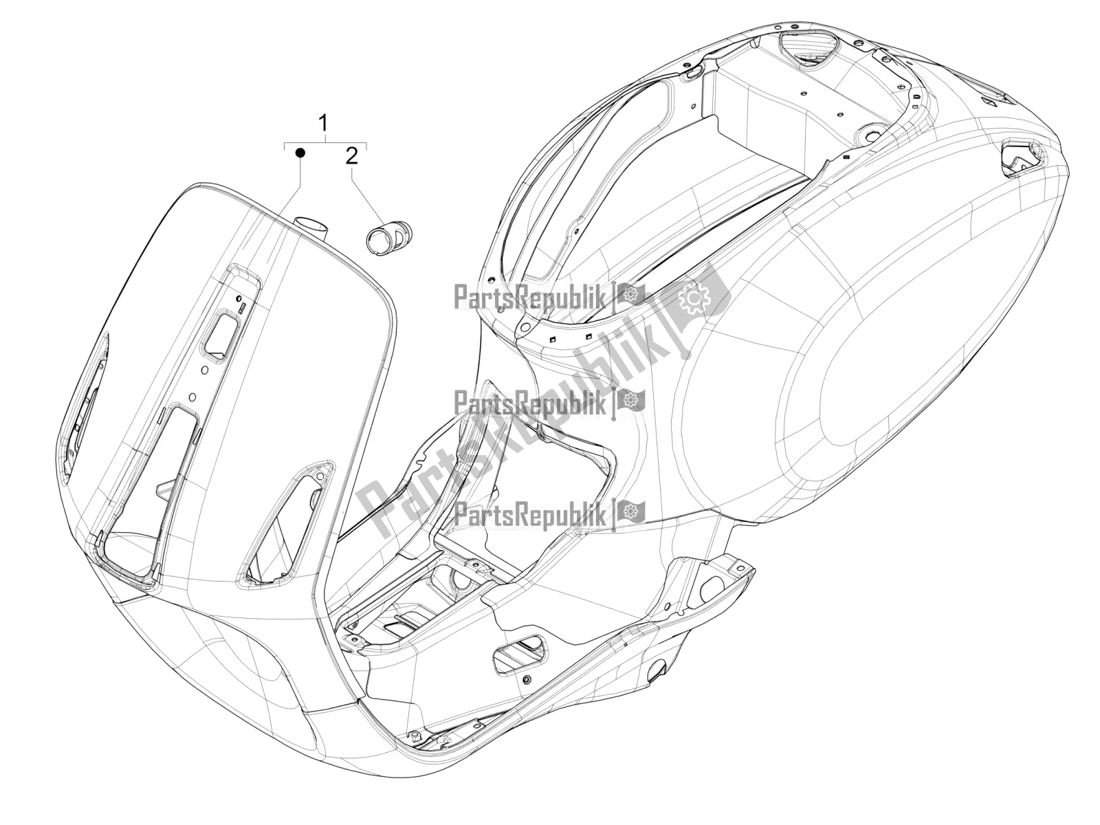 Toutes les pièces pour le Cadre / Carrosserie du Vespa Primavera 150 Iget ABS E5 2022