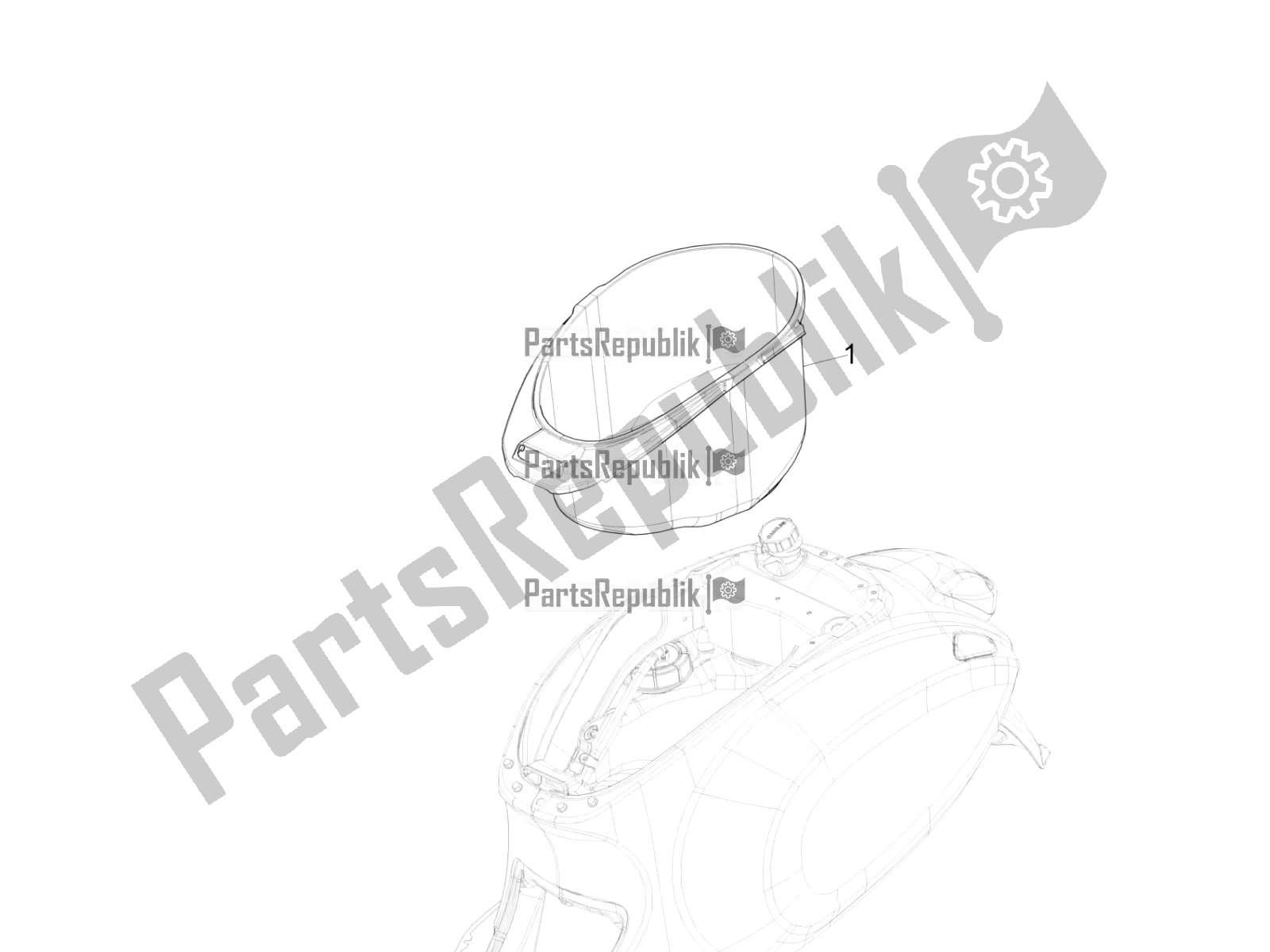 Tutte le parti per il Alloggiamento Casco - Sotto La Sella del Vespa Primavera 150 Iget ABS E5 2022