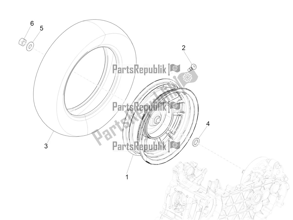 Toutes les pièces pour le Roue Arrière du Vespa Primavera 150 Iget ABS E5 2022