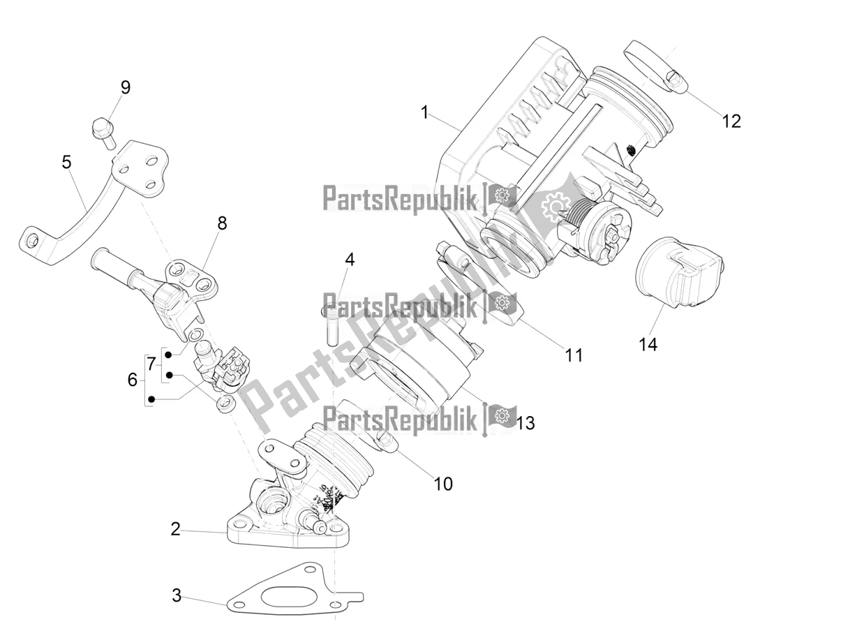 Toutes les pièces pour le Throttle Body - Injector - Induction Joint du Vespa Primavera 150 Iget ABS E5 2022