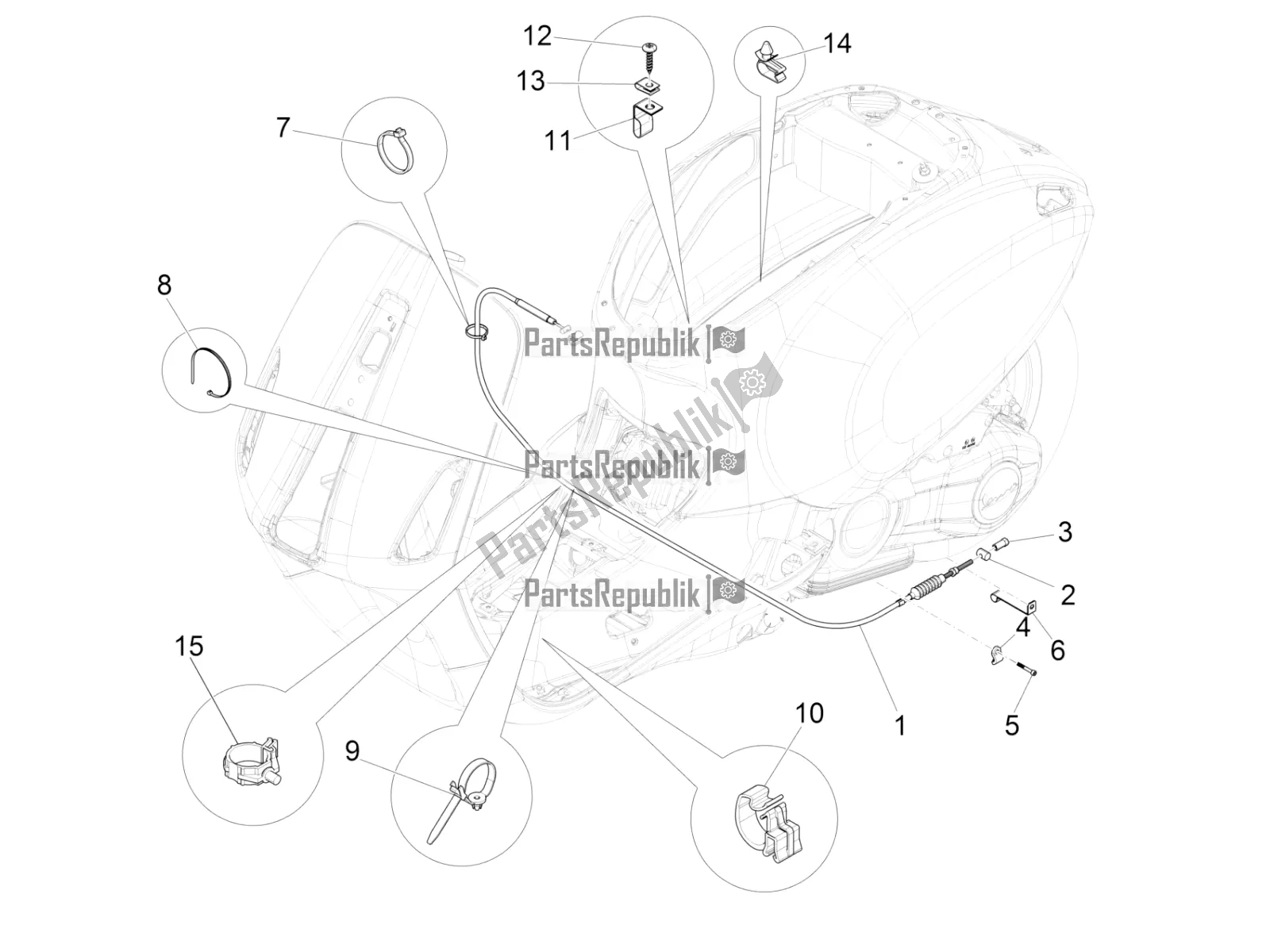 All parts for the Transmissions of the Vespa Primavera 150 Iget ABS E5 2022