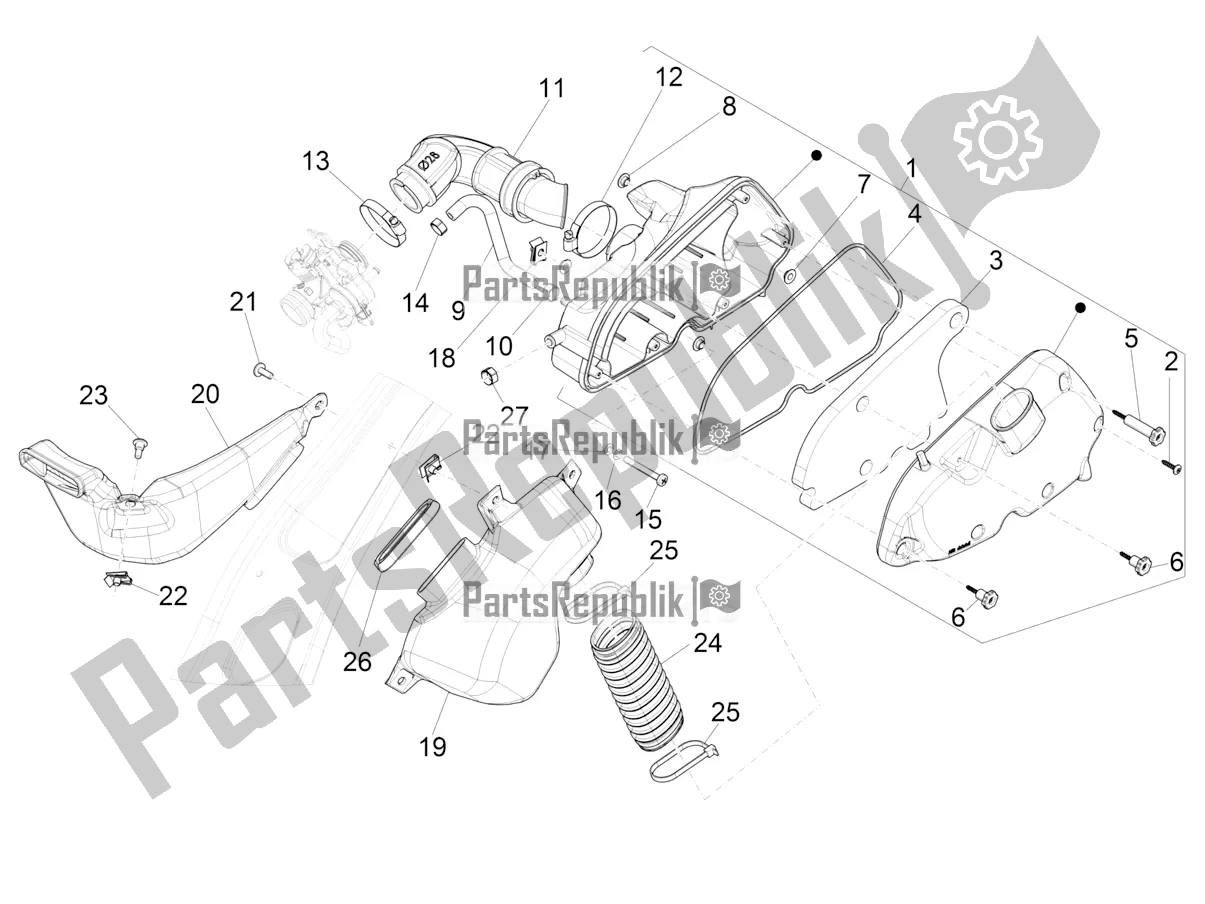 Toutes les pièces pour le Filtre à Air du Vespa Primavera 150 Iget ABS USA 2020