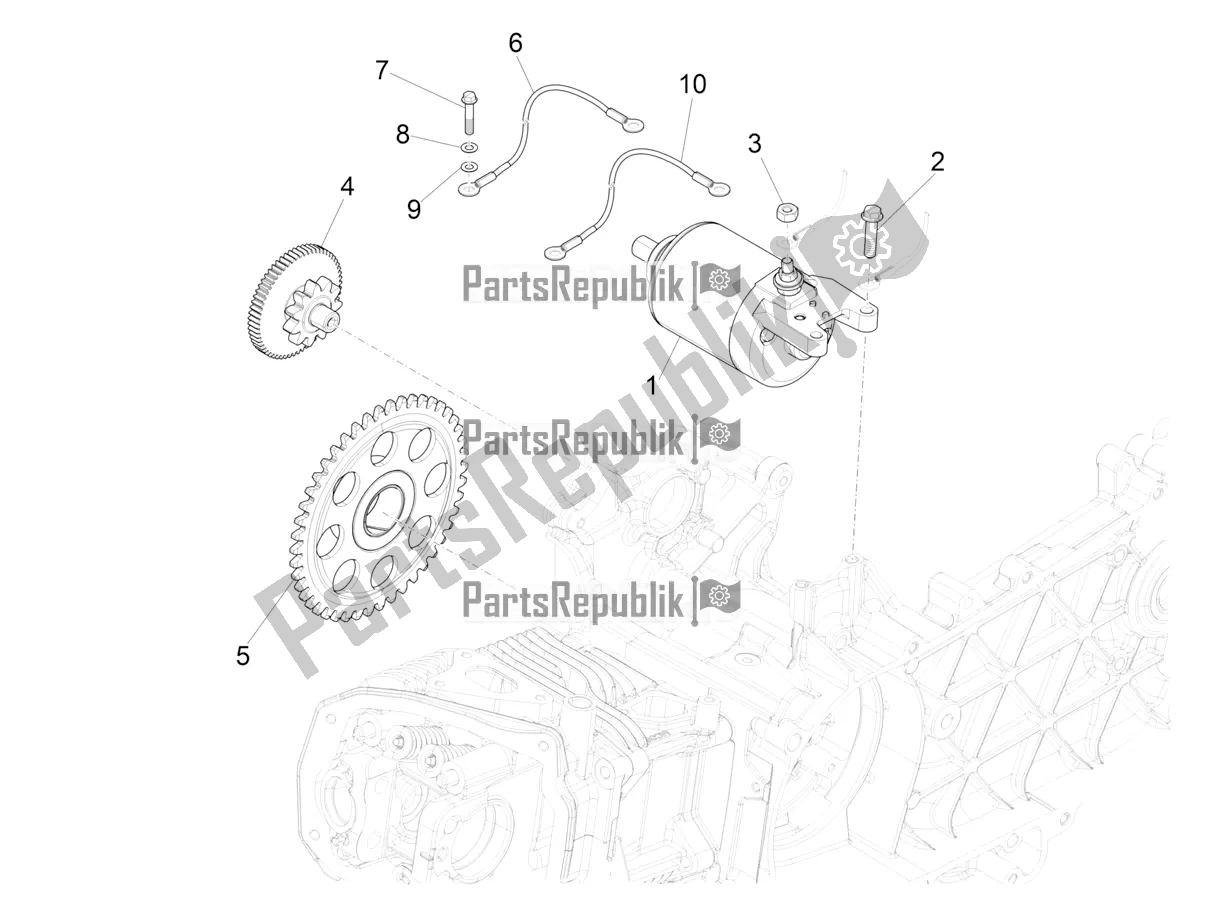 Toutes les pièces pour le Stater - Démarreur électrique du Vespa Primavera 150 Iget ABS USA 2020