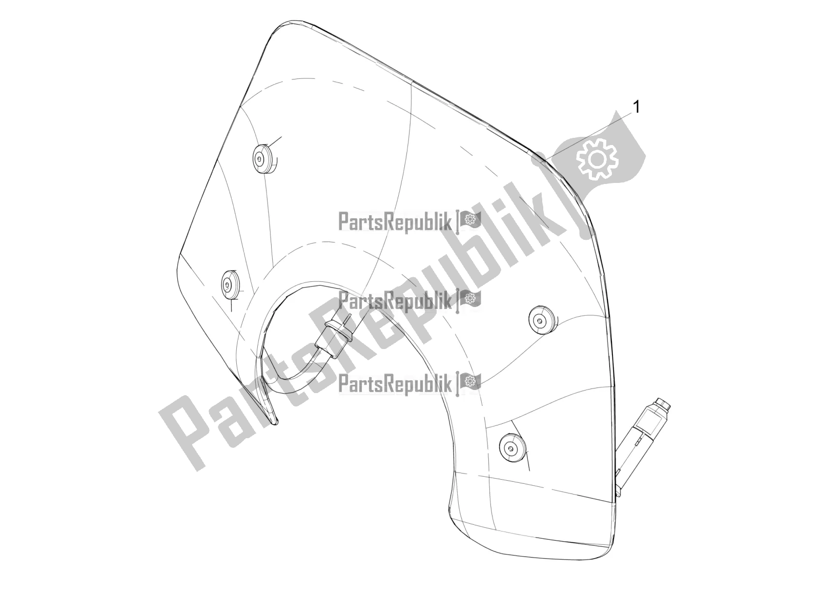 Toutes les pièces pour le Pare-brise - Verre du Vespa Primavera 150 Iget ABS USA 2020