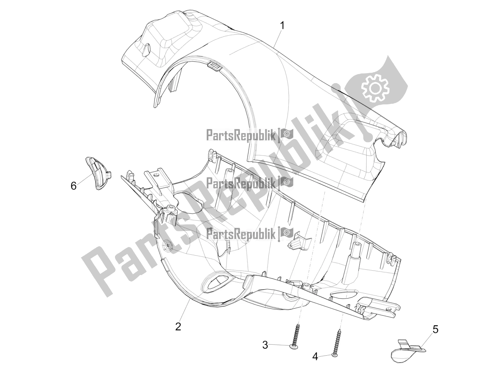 Toutes les pièces pour le Couvertures De Guidon du Vespa Primavera 150 Iget Apac 2016