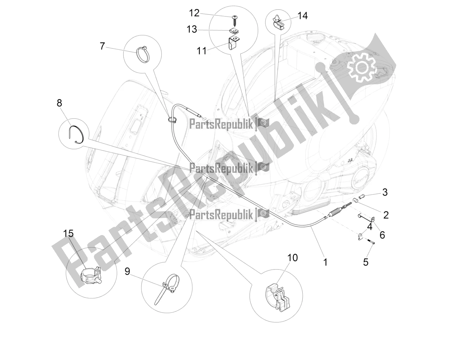 All parts for the Transmissions of the Vespa Primavera 150 Iget Apac 2016