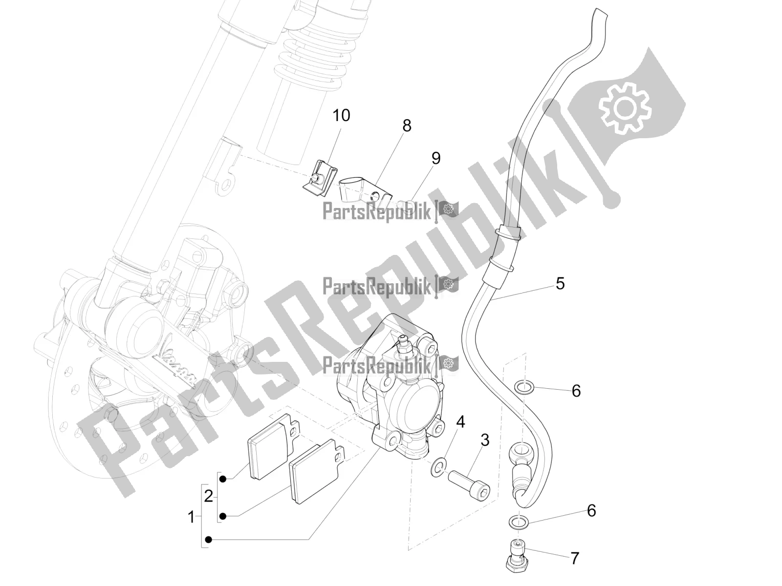 Todas las partes para Tubos De Frenos - Pinzas de Vespa Primavera 150 Iget Apac 2018