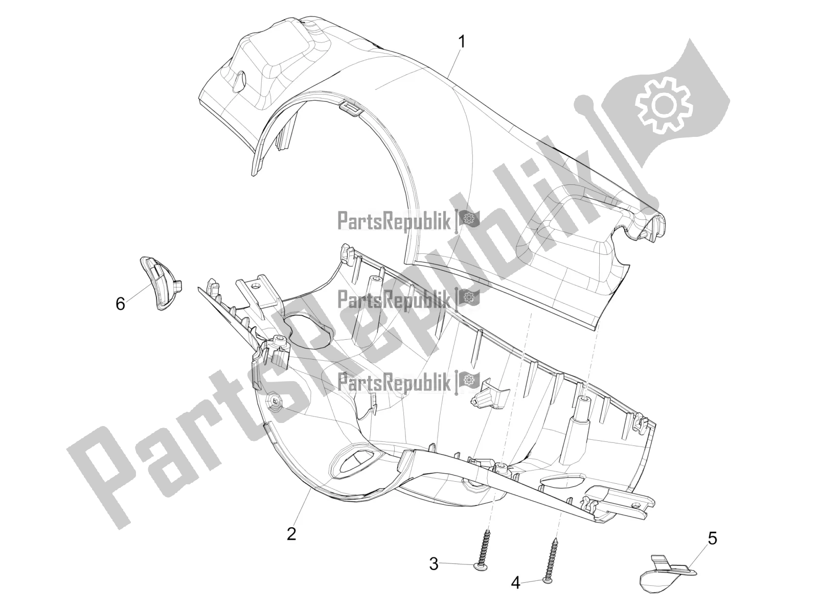 Toutes les pièces pour le Couvertures De Guidon du Vespa Primavera 150 Iget Apac 2018