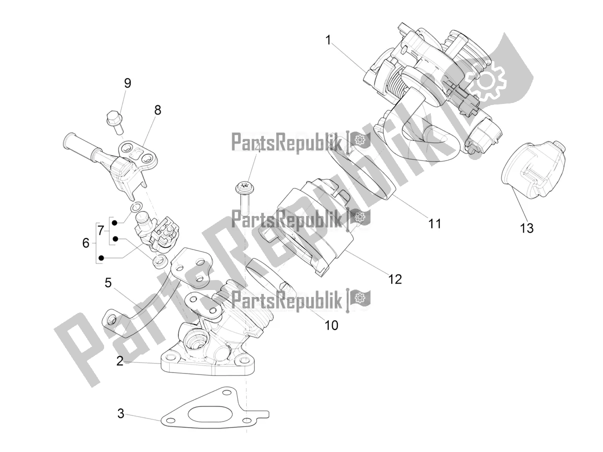 Todas as partes de Throttle Body - Injector - Induction Joint do Vespa Primavera 150 Iget Apac 2020