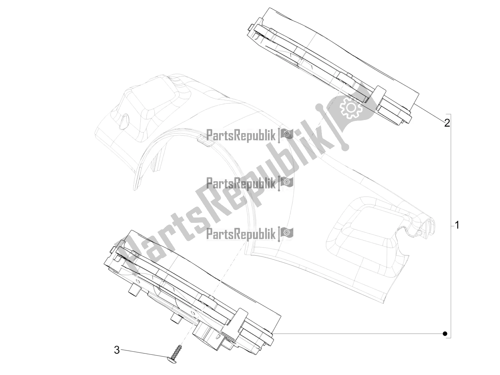 All parts for the Meter Combination - Cruscotto of the Vespa Primavera 150 Iget Apac 2021