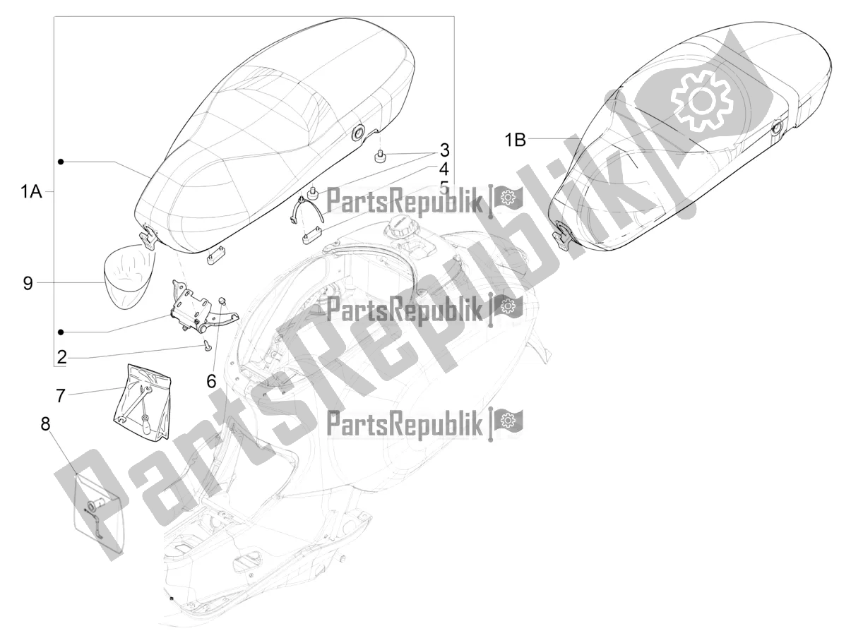 Toutes les pièces pour le Selle / Sièges du Vespa Primavera 150 Iget Apac 2021