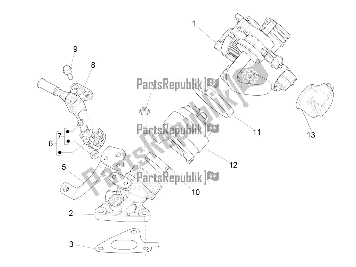 Tutte le parti per il Throttle Body - Injector - Induction Joint del Vespa Primavera 150 Iget Apac 2021