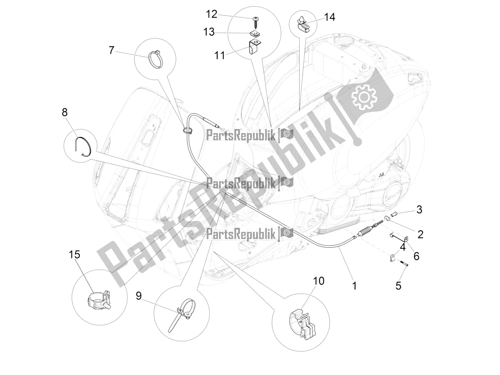 All parts for the Transmissions of the Vespa Primavera 150 Iget Apac 2022