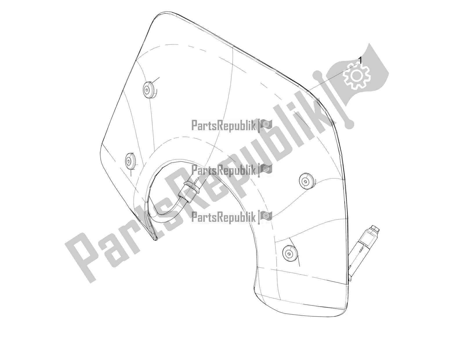 Tutte le parti per il Parabrezza - Vetro del Vespa Primavera 150 Iget USA 2016