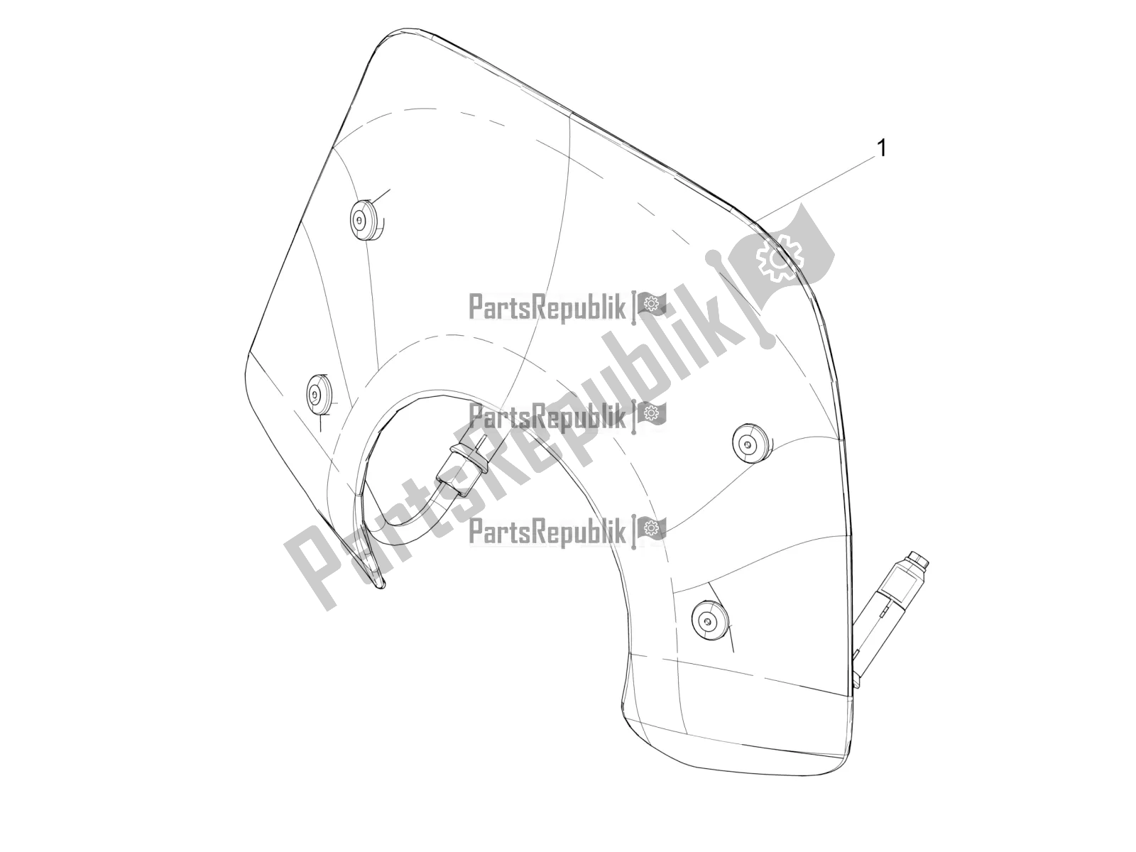 All parts for the Windshield - Glass of the Vespa Primavera 150 Iget USA 2017