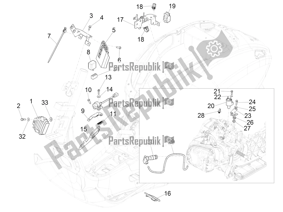 Toutes les pièces pour le Régulateurs De Tension - Unités De Commande électronique (ecu) - H. T. Bobine du Vespa Primavera 150 Iget USA 2018