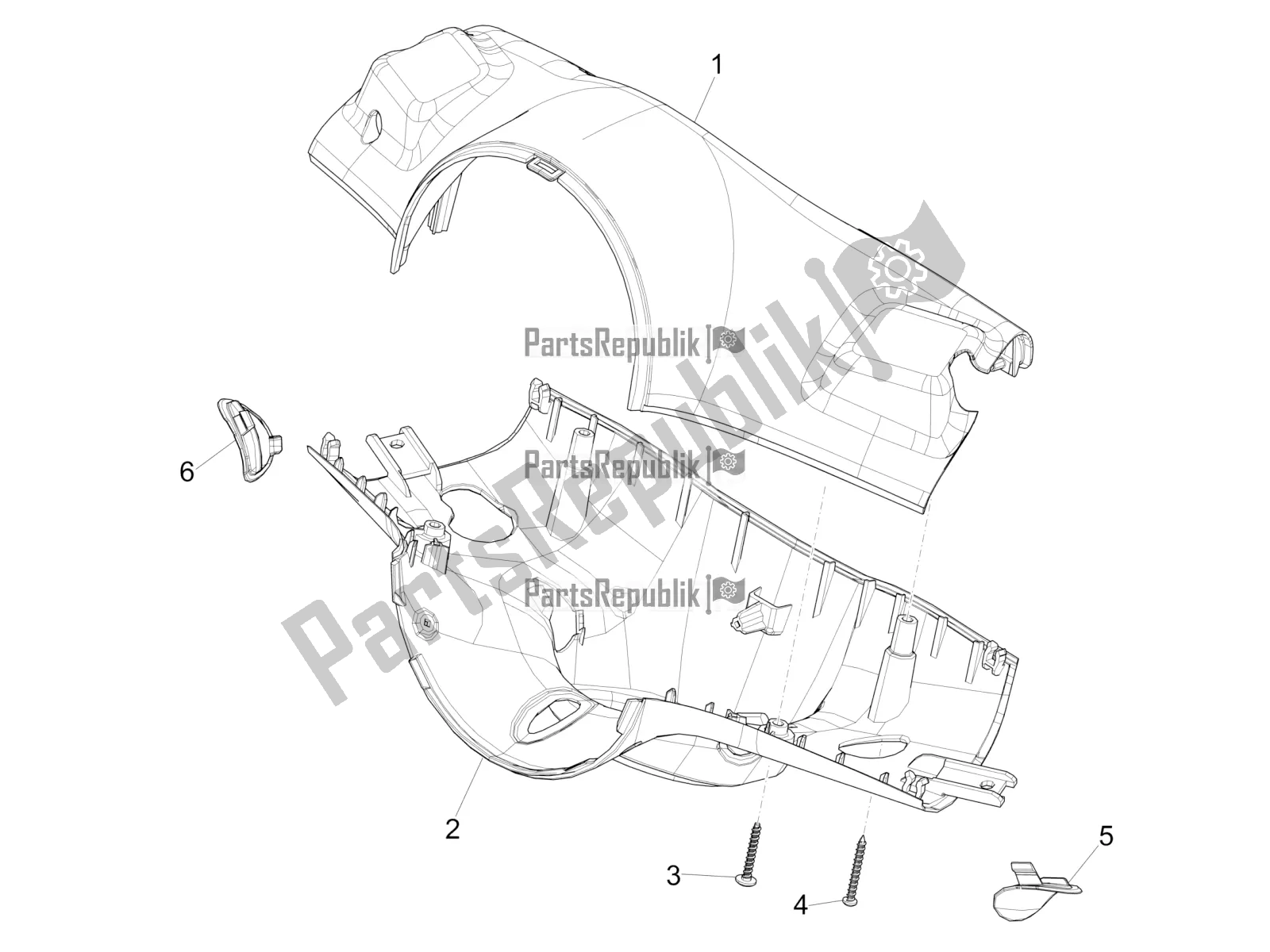 Toutes les pièces pour le Couvertures De Guidon du Vespa Primavera 150 Iget USA 2019