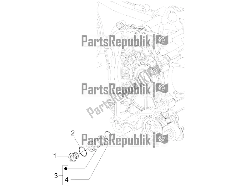 Toutes les pièces pour le Couvercle Magnéto Volant - Filtre à Huile du Vespa Primavera 50 4T 25 KM/H 2016