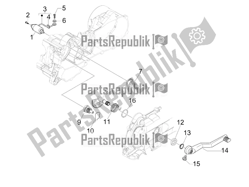 Toutes les pièces pour le Stater - Démarreur électrique du Vespa Primavera 50 4T 25 KM/H 2016