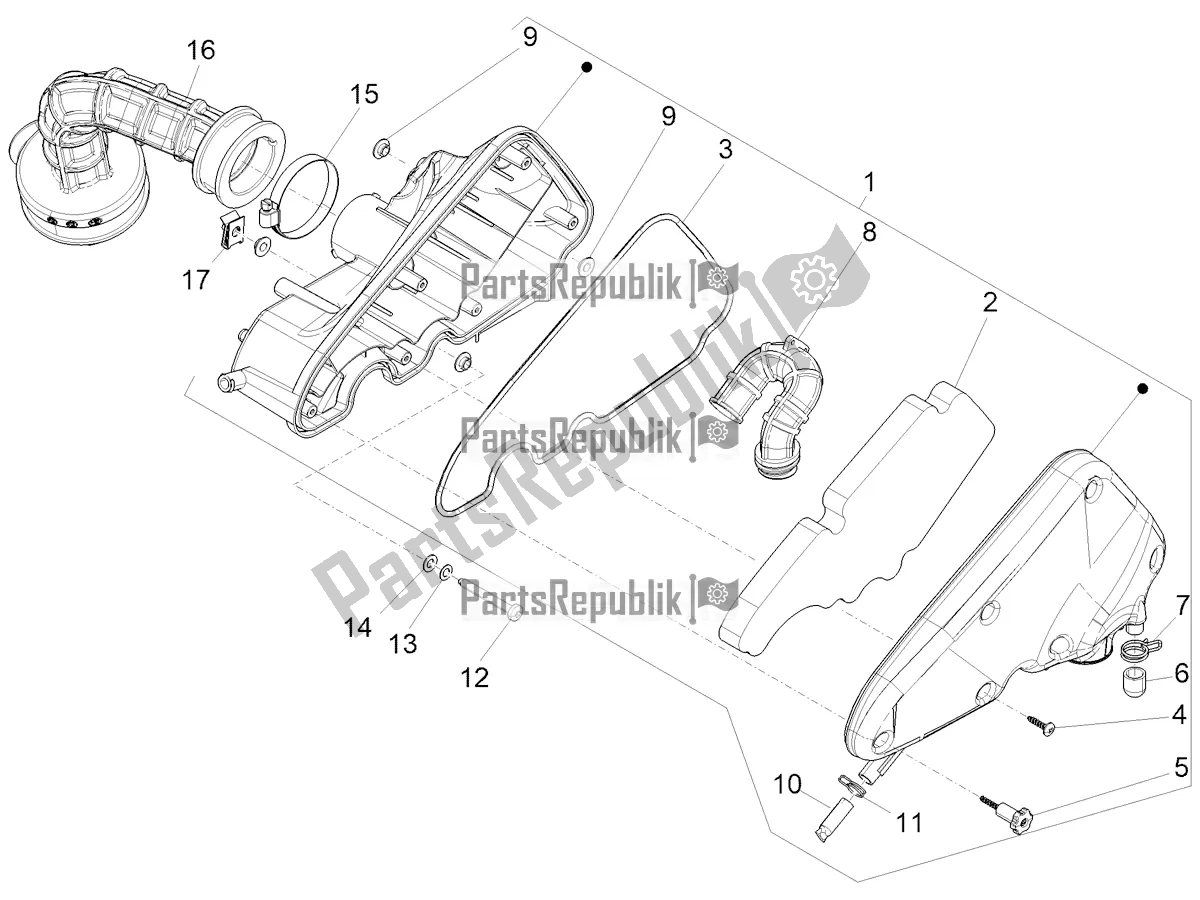 Toutes les pièces pour le Filtre à Air du Vespa Primavera 50 4T 25 KM/H 2020