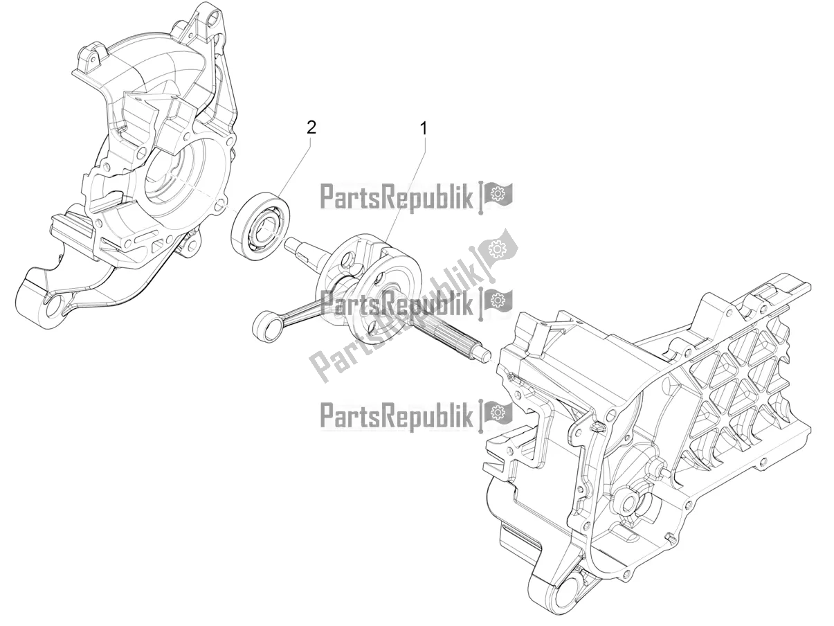 Tutte le parti per il Albero A Gomiti del Vespa Primavera 50 4T 25 KM/H 2020