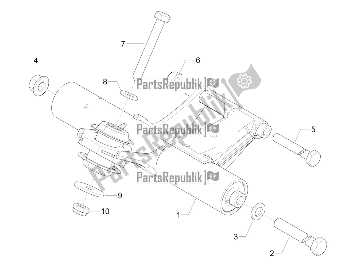 Toutes les pièces pour le Bras Oscillant du Vespa Primavera 50 4T 25 KM/H 2022