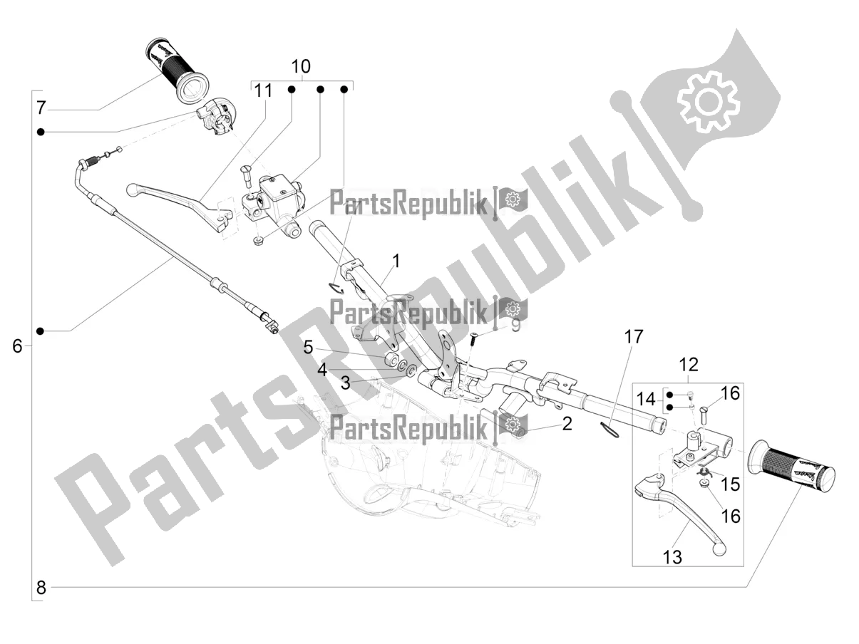 Todas las partes para Manillar - Master Cil. De Vespa Primavera 50 4T 3V 25 KM/H 2017