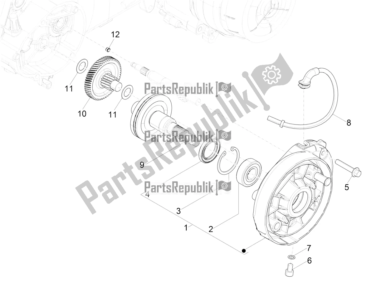 Toutes les pièces pour le Unité De Réduction du Vespa Primavera 50 4T 3V 25 KM/H 2017